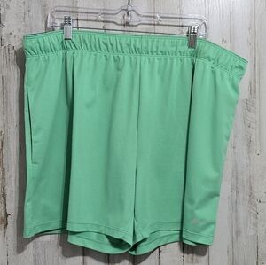 Nike Attack Spring Green Mid Rise Athletic Training Shorts Plus Size  XXL